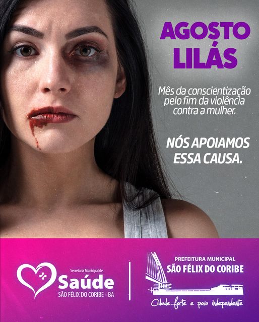 AGOSTO LILÁS, NÓS APOIAMOS ESSA CAUSA!