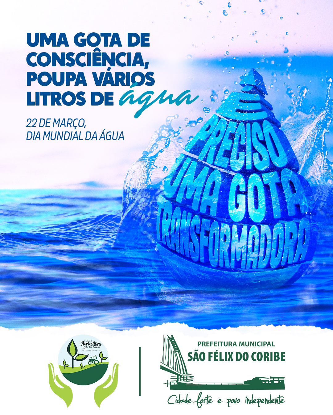 22 DE MARÇO, DIA MUNDIAL DA ÁGUA
