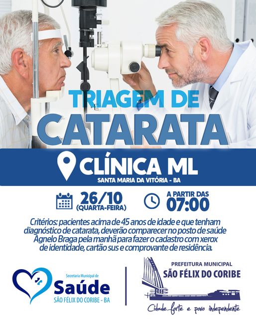 26 DE OUTUBRO DE 2022 - TRIAGEM DE CATARATA